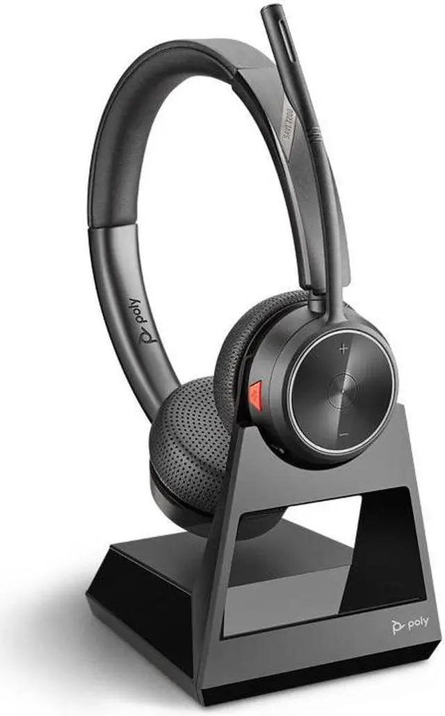 Alt view image 2 of 4 - Hp Poly Headsets Savi 7220 Stereo DECT 1920-1930 MHz Top Stereo Wireless DECT 394 ft Model 783Q6AA#ABA