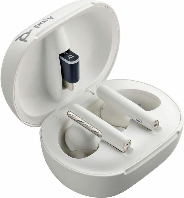 Alt view image 3 of 11 - HP Poly True Wireless Earbuds For Work And Life Stereo, Mono True Wireless Bluetooth 98.4 ft 20kHz Earbud Binaural In-ear Noise Canceling White Sand Model 7Y8G6AA