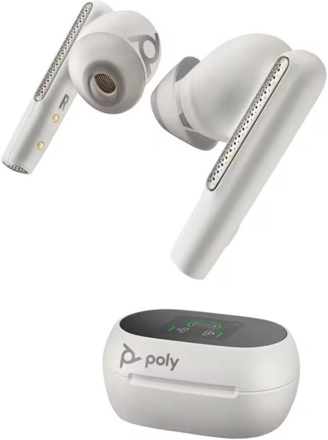 Alt view image 4 of 11 - HP Poly True Wireless Earbuds For Work And Life Stereo, Mono True Wireless Bluetooth 98.4 ft 20kHz Earbud Binaural In-ear Noise Canceling White Sand Model 7Y8G6AA