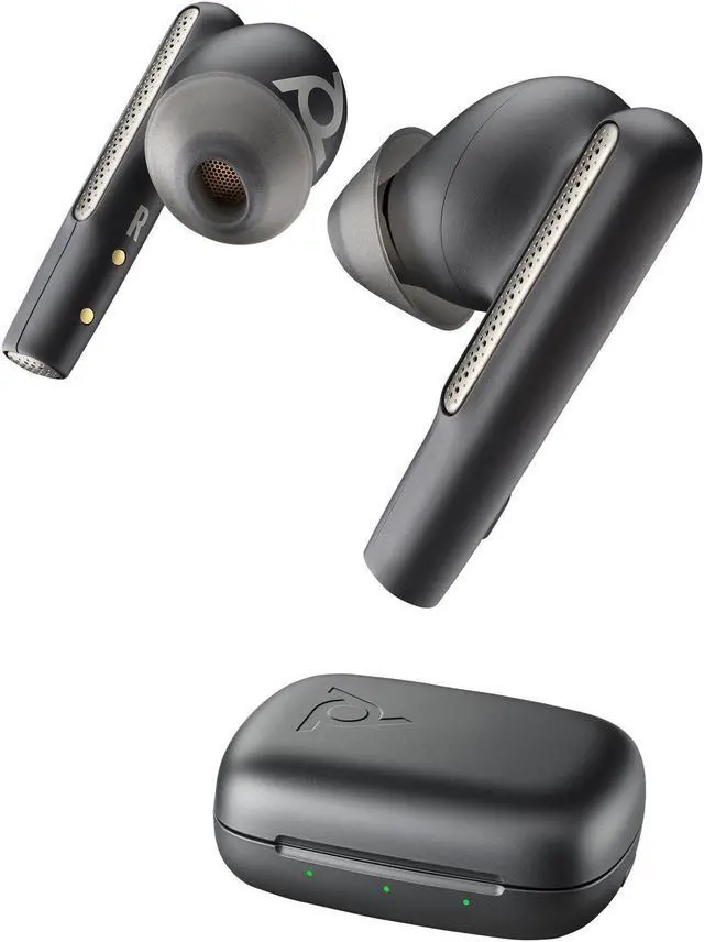 Alt view image 3 of 9 - HP Poly Voyager Free 60 UC M Carbon Black Earbuds +BT700 USB-A Adapter +Basic Charge Case (7Y8L7AA)