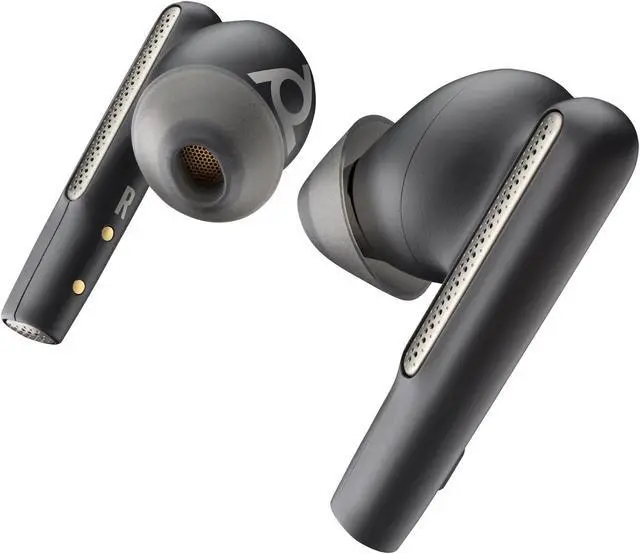 Alt view image 3 of 12 - HP Poly Voyager Free 60 UC Earset Microsoft Teams Certification Google Assistant, Siri Stereo Color Carbon Black Model 7Y8L8AA