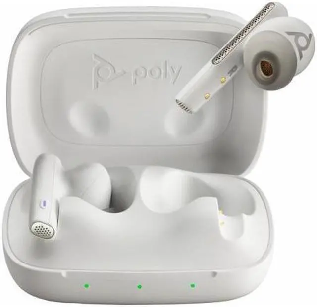 Main image of HP Poly Voyager Free 60 UC M White Sand Earbuds+ BT700 USB-A Adapter + Model 7Y8L5AA