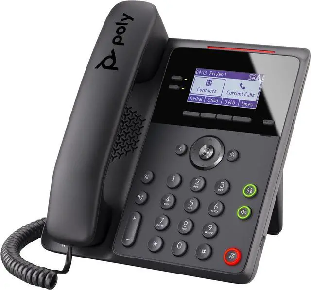 Main image of HP Poly Edge B20 IP Phone Corded Corded Desktop Wall Mountable Black VoIP 2x Network RJ-45 PoE Ports Model 82M83AA