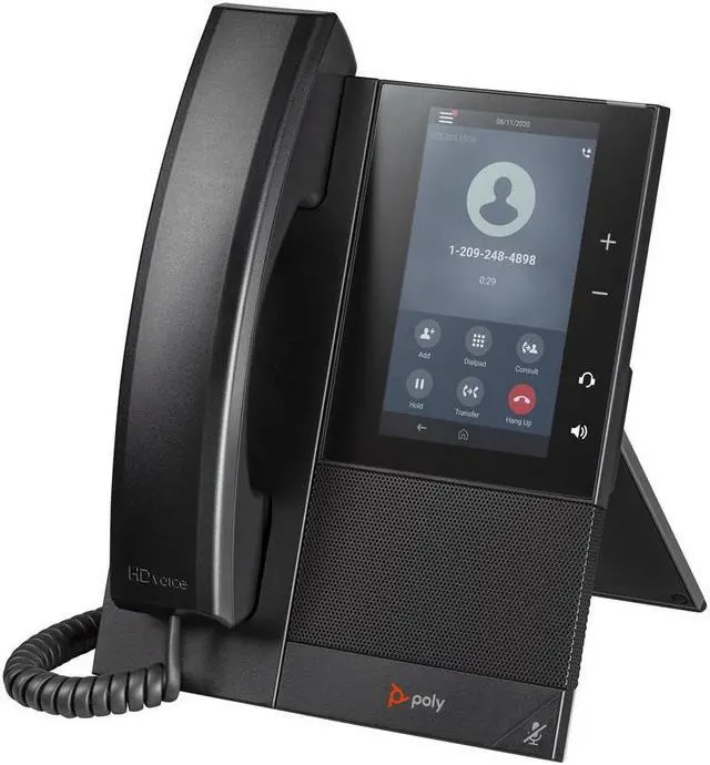 Main image of HP Poly CCX 505 IP Phone Wi-Fi, Bluetooth Desktop Wall Mountable Black 84C16AA#ABA