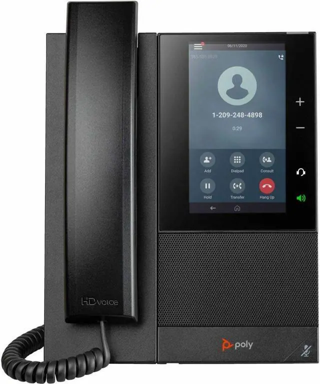 Alt view image 2 of 12 - HP Poly CCX 500 IP Phone Corded/Cordless Bluetooth Black VoIP 2x Network RJ-45 PoE Ports Model 84C15AA#ABA