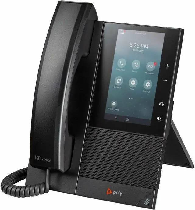 Alt view image 4 of 12 - HP Poly CCX 500 IP Phone Corded/Cordless Bluetooth Black VoIP 2x Network RJ-45 PoE Ports Model 84C15AA#ABA