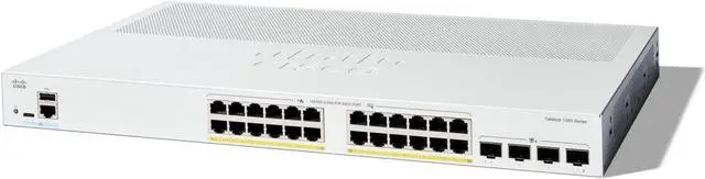 Main image of Cisco Catalyst C1300-24P-4X Ethernet Switch, 24 Ports - Manageable - 10 Gigabit Ethernet - 10/100/1000Base-T, 10GBase-X - 3 Layer Supported