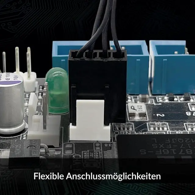 Alt view image 4 of 5 - ARCTIC S8038-10K 4 Pieces Fan, 80x80x38 mm 500-10000 RPM PWM Regulated 4-pin Connector 12 V DC Black