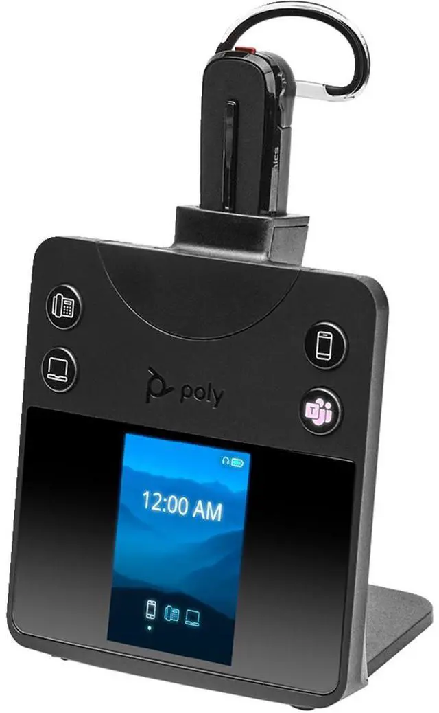 Alt view image 2 of 6 - Poly Savi 8445 Office Microsoft Teams Certified DECT 1920-1930 MHz Convertible Headset Model 8L7F1AA#ABA