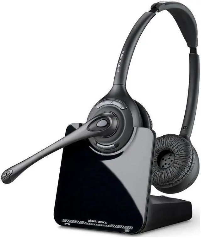 Main image of HP Poly CS520 XDExtra Density Headset TAA Stereo Wireless DECT 351ft On-ear Binaural Ear-cup Noise Canceling Black TAA Compliant Model 7E2J9AA#ABA