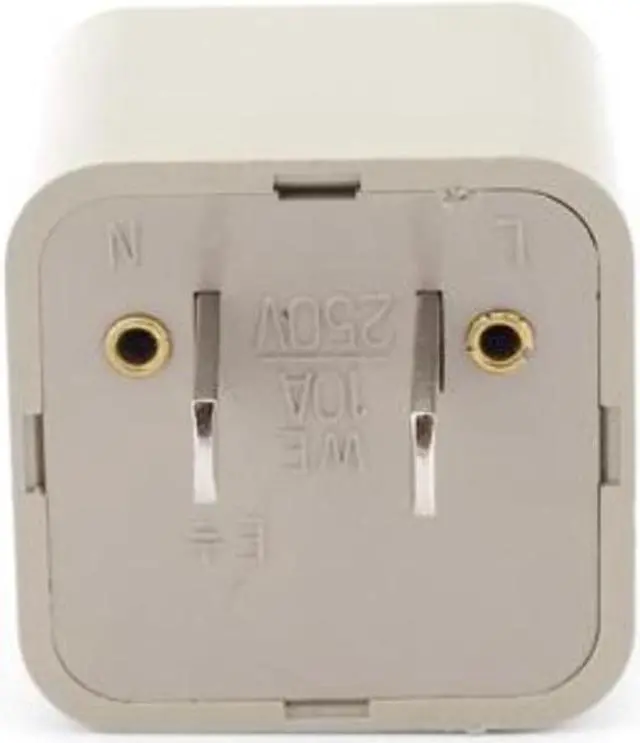Alt view image 3 of 4 - NEON Universal Travel Adapter US 2-pin plug Model NEO-ADAP-2US