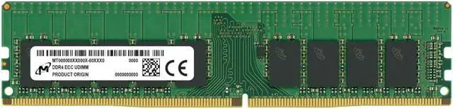 Main image of Micron 16GB DIMM 3200MHz PC4-25600 DDR4 CL22 ECC Model (MTA9ASF2G72AZ-3G2F1R)