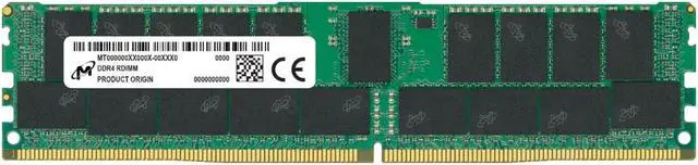 Main image of Micron 32GB 3200 MHz / PC4-25600 DIMM 288-pin CL22 registered ECC Model (MTA36ASF4G72PZ-3G2E7R)