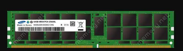 Main image of Samsung 64GB 3200 DDR4  (DDP4G x 4) x 36 1.2 V 288 Pins M386A8K40DM2-CWE