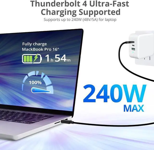 Alt view image 3 of 6 - SIIG Thunderbolt 4 Cable 2.3ft 0.7M 8K@60Hz Display 40Gbps Data Transfer Up to 240W Charging Intel Thunderbolt Certified CB-TB0211-S1 Brown Box