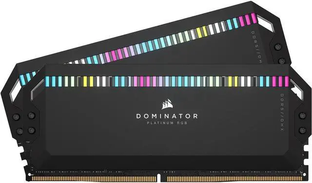 Main image of CORSAIR Dominator Platinum RGB 32GB (2 x 16GB) 288-Pin PC RAM DDR5 6400 (PC5 51200) Desktop Memory Model CMT32GX5M2B6400C32