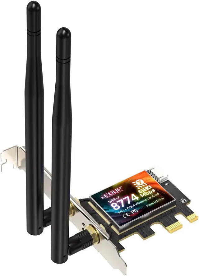 Alt view image 4 of 5 - EDUP EP-BE9715 Wifi7 8774Mbps High Speed PCIe WiFi 7 Bluetooth 5.4 Wireless Adapter Network Card with Intel Chipset