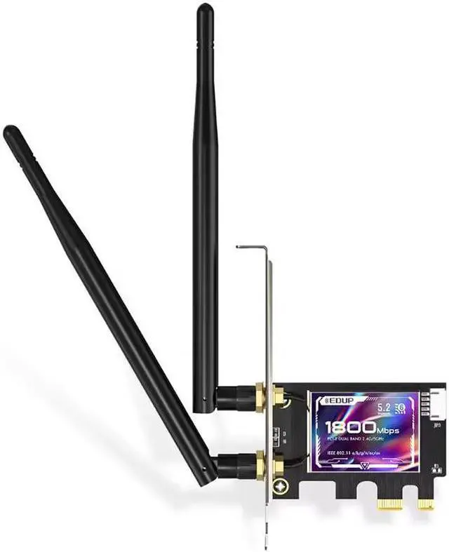 Alt view image 4 of 5 - EDUP WIFI6 Dual Band 1800Mbps Desktop PCI-E WiFi Adapter with BT5.2 802.11ax WLAN for Windows/Android/Linux Network Card - EP-9658