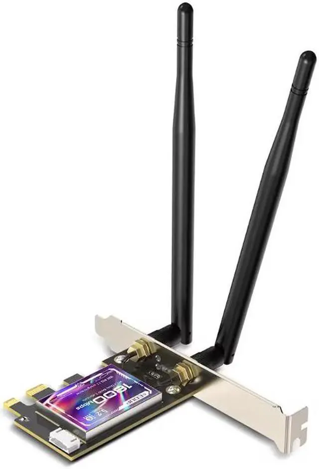 Alt view image 5 of 5 - EDUP WIFI6 Dual Band 1800Mbps Desktop PCI-E WiFi Adapter with BT5.2 802.11ax WLAN for Windows/Android/Linux Network Card - EP-9658