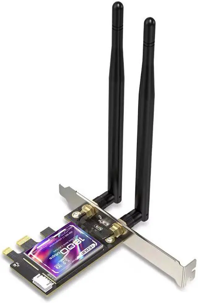 Alt view image 2 of 5 - EDUP WIFI6 Dual Band 1800Mbps Desktop PCI-E WiFi Adapter with BT5.2 802.11ax WLAN for Windows/Android/Linux Network Card - EP-9658