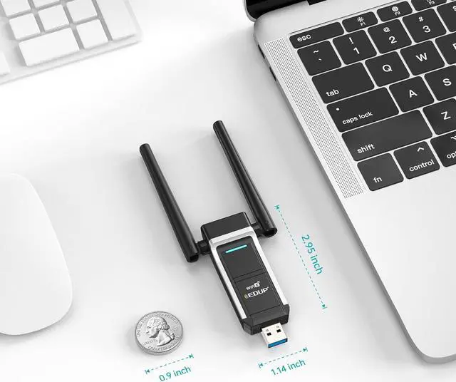 Alt view image 4 of 7 - EDUP USB WiFi 6 Adapter for PC, Wireless Network Adapter AX1800 Dual-Band 5Ghz/2.4Ghz 1800Mbps, 802.11ax/WPA3/MU-MIMO, USB 3.0 WiFi Dongle Dual Antenna Support Windows 11/10/7 -
EP-AX1697