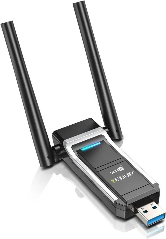 Main image of EDUP USB WiFi 6 Adapter for PC, Wireless Network Adapter AX1800 Dual-Band 5Ghz/2.4Ghz 1800Mbps, 802.11ax/WPA3/MU-MIMO, USB 3.0 WiFi Dongle Dual Antenna Support Windows 11/10/7 -
EP-AX1697