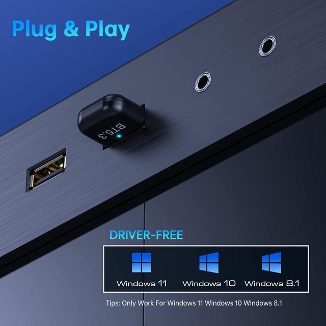 Alt view image 7 of 7 - EDUP USB Bluetooth 5.3 Adapter Dongle Receiver Support Windows 11/10/8.1 Plug and Play for Desktop, Laptop, Mouse, Keyboard, Printers, Headsets, Speakers, PS4/ Xbox Controllers - EP-B3531