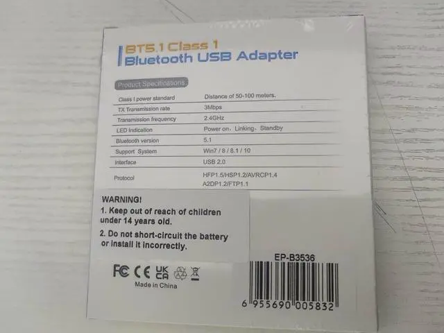 Adaptador Bluetooth USB de largo alcance para PC USB, adaptador bluetooth para p