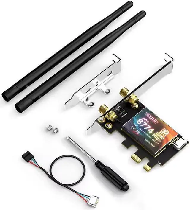 Alt view image 5 of 5 - EDUP EP-BE9715 Wifi7 8774Mbps High Speed PCIe WiFi 7 Bluetooth 5.4 Wireless Adapter Network Card with Intel Chipset