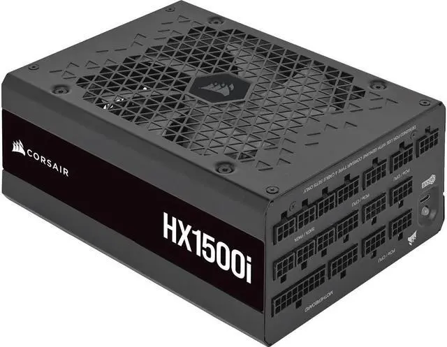 Main image of CORSAIR HX1500i Fully Modular Ultra-Low Noise ATX Power Supply - ATX 3.0 & PCIe 5.0 Compliant - Fluid Dynamic Bearing Fan - CORSAIR iCUE Software Compatible -80 PLUS Platinum Efficiency -CP-9020261-NA