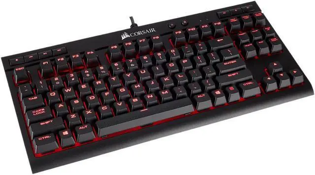 Alt view image 2 of 4 - Corsair Gaming K63 Compact Mechanical Keyboard, Backlit Red LED, Cherry MX Red