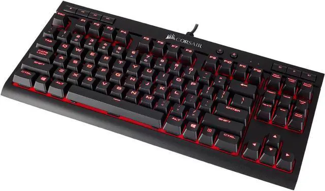 Alt view image 3 of 4 - Corsair Gaming K63 Compact Mechanical Keyboard, Backlit Red LED, Cherry MX Red