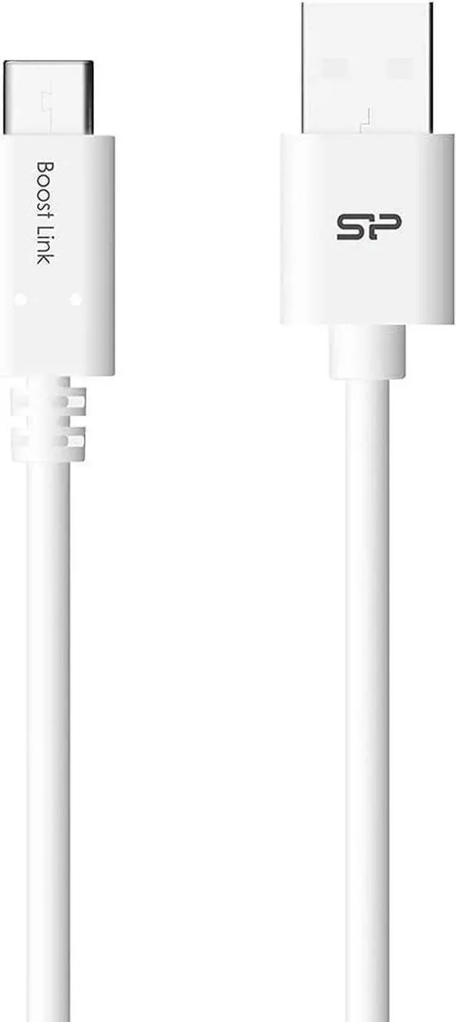 Alt view image 2 of 2 - Silicon Power Cable Boost Link, Micro USB to USB 100 cm PVC and Aluminum Shielding, Max Power (up to 3A) and Ultra-Fast Data Transfers (up to 5Gb/s), White