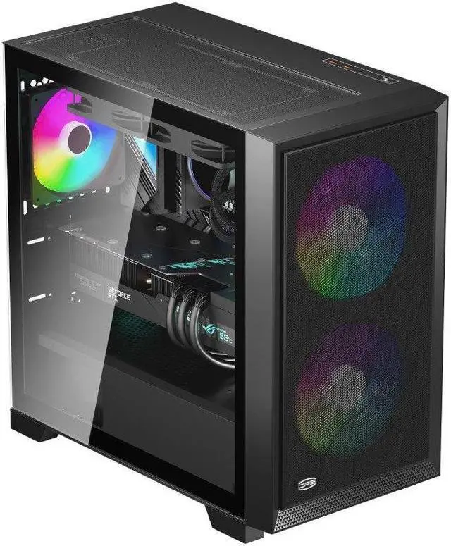 Alt view image 3 of 4 - PCCOOLER C3-D310BKP2-GL CPS C3D310 ARGB BK PC Case with 2 ARGB Fans Desktop Computer Case Gaming Case for M-ATX / ITX, 350MM Graphics Cards Support, 2 x 3.5 inch and 3 x 2.5 inch Storage Slots, Liquid