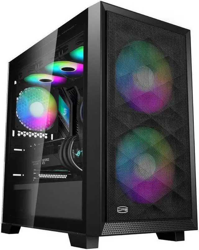 Main image of PCCOOLER C3-D310BKP2-GL CPS C3D310 ARGB BK PC Case with 2 ARGB Fans Desktop Computer Case Gaming Case for M-ATX / ITX, 350MM Graphics Cards Support, 2 x 3.5 inch and 3 x 2.5 inch Storage Slots, Liquid