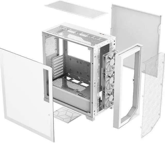 Alt view image 2 of 6 - PCCOOLER C3-D510WHP3-GL CPS C3D510 ARGB WH PC Case with 3 ARGB Fans Desktop Computer Case Gaming PC Case for E-ATX / ATX / M-ATX / ITX,375MM Graphics Cards Support, Liquid Cooler Support