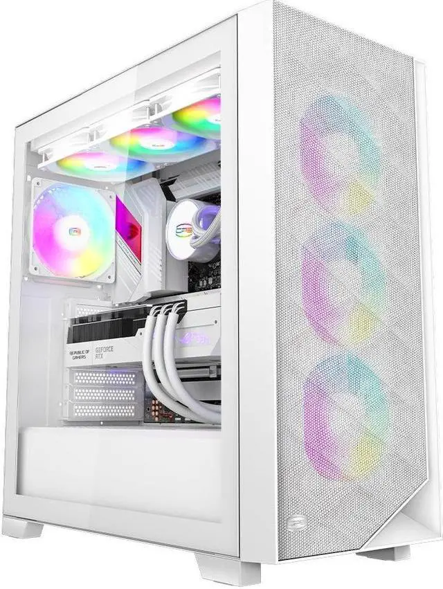 Main image of PCCOOLER C3-D510WHP3-GL CPS C3D510 ARGB WH PC Case with 3 ARGB Fans Desktop Computer Case Gaming PC Case for E-ATX / ATX / M-ATX / ITX,375MM Graphics Cards Support, Liquid Cooler Support