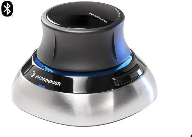Alt view image 2 of 11 - 3Dconnexion's ergonomic "twohanded workflow" joins the Space Mouse Wireless Bluetooth Edition tothe Cad Mouse Compact Wireless Model 3DX-700136