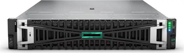 Main image of HPE ProLiant DL345 Gen11 server with one AMD EPYC™ 9354P Processor, 256 GB (4x64 GB) Dual Rank Memory, one HPE MR416i-p Gen11 x16 Lanes 8GB Cache PCI SPDM Plug-in Storage Controller  - P75332-005