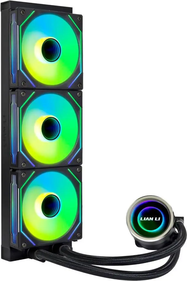 Alt view image 2 of 7 - Lian Li Galahad II Trinity 360MM- AIO CPU Liquid Cooler Pre-Installed ARGB Daisy-chainable Radiator Fans or UNI Fan SL-INF Fans - for Intel® LGA 1700, 1200, 115X, AMD® AM5/AM4 Sockets