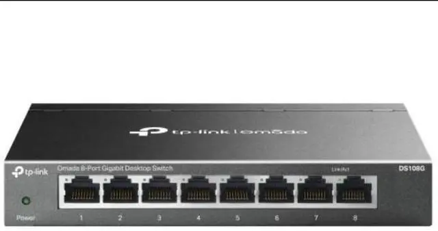 Alt view image 2 of 4 - TP-Link Omada 8-Port Gigabit Desktop Switch PORT: 8 Gigabit RJ45 Ports SPEC: Desktop Steel Case FEATURE: Plug and Play - DS108G