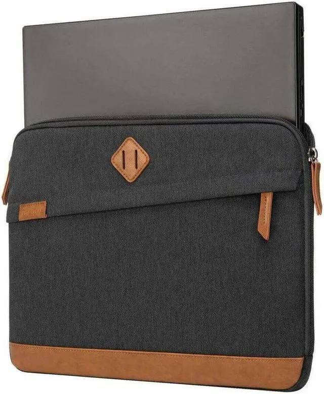 Alt view image 4 of 10 - Targus Strata III TBS93004GL Carrying Case (Sleeve) for 14" Notebook - Gray, Brown