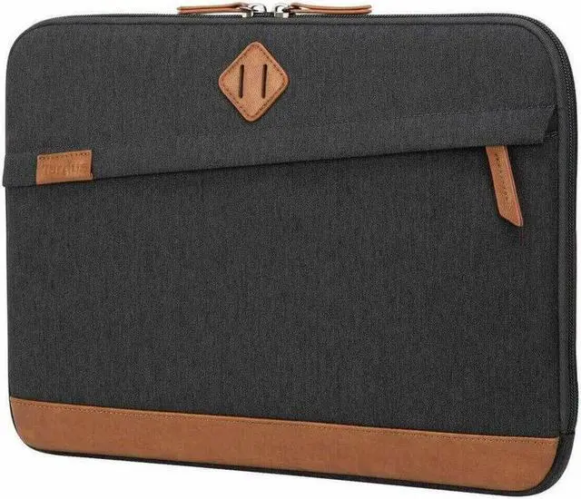 Alt view image 5 of 10 - Targus Strata III TBS93004GL Carrying Case (Sleeve) for 14" Notebook - Gray, Brown