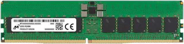 Main image of Micron 32GB (1 x 32GB) DDR5 SDRAM PC5-44800 5600MHz CL46 ECC Registered Server and Workstation Model MTC20F1045S1RC56BD1R