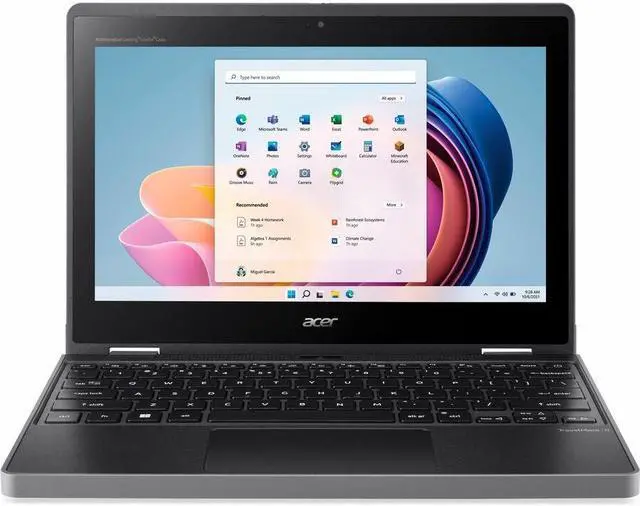 Main image of Acer TravelMate Spin B3 B311RN-33 TMB311RN-33-C62J 11.6" Touchscreen Convertible 2 in 1 Notebook - WXGA - Intel N100 - 8 GB - 128 GB Flash Memory - English Keyboard - Black