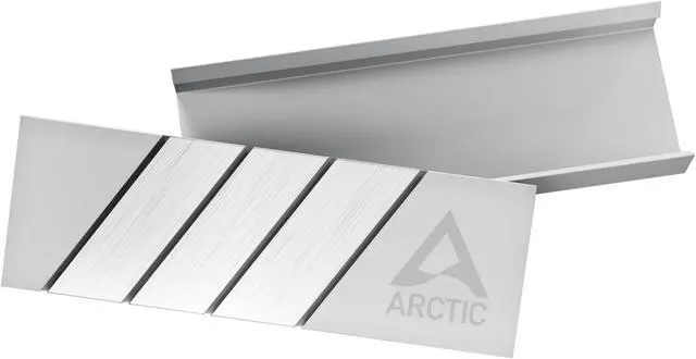 Alt view image 3 of 6 - Arctic M2 Pro Heatsink Cooler for M.2 2280 SSD with ARCTIC TP-3 thermal pads compatible with PC and gaming consoles for dual and single-sided SSDs Silver