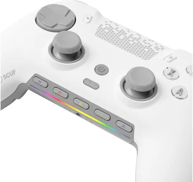 Alt view image 4 of 7 - SCUF ENVISION PRO Wireless PC Gaming Controller - Five Remappable G-Keys - Remappable Back Paddles - Instant Triggers - iCUE Compatible - White