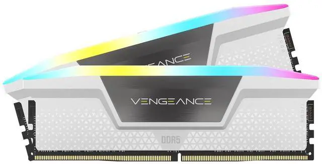Main image of CORSAIR Vengeance RGB 64GB (2 x 32GB) 288-Pin PC RAM DDR5 5600 (PC5 44800) Desktop Memory Model CMH64GX5M2B5600C40W