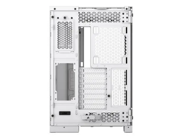 Alt view image 4 of 6 - CORSAIR 6500X Mid-Tower Dual Chamber PC Case White - Unobstructed view with wraparound front and side glass panels Fits up to 10x 120mm fans 4x Radiator Mounting Positions
