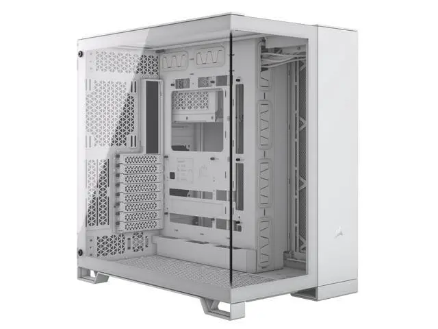 Alt view image 5 of 6 - CORSAIR 6500X Mid-Tower Dual Chamber PC Case White - Unobstructed view with wraparound front and side glass panels Fits up to 10x 120mm fans 4x Radiator Mounting Positions